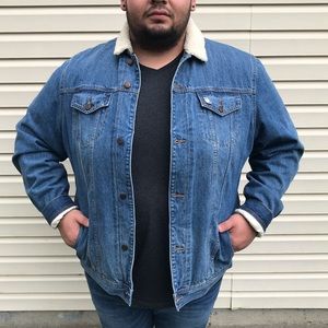 Denim Sherpa Lined Jacket